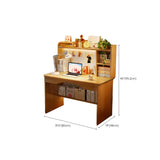 Standard Wooden Computer Desk with Hutch and Storage Image - 34