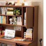 Standard Wooden Computer Desk with Hutch and Storage Image - 4