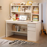 Standard Wooden Computer Desk with Hutch and Storage Image - 8