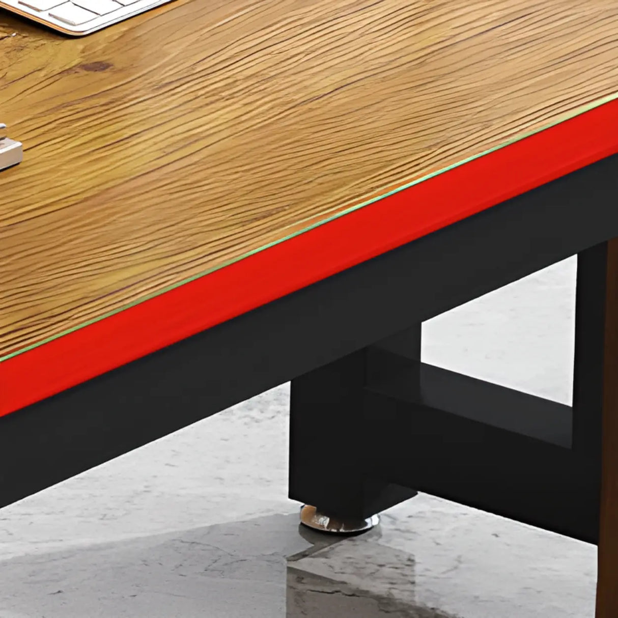 Standard Wooden Computer Desk with Storage and Shelves Image - 4