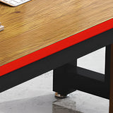 Standard Wooden Computer Desk with Storage and Shelves Image - 4