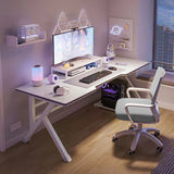 Standard Wooden Gaming Desk with Cable Management Image - 1