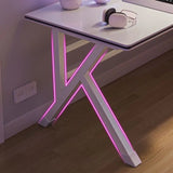 Standard Wooden Gaming Desk with Cable Management Image - 12