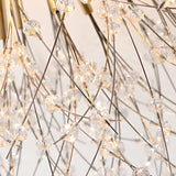 Starburst Crystal Semi-Flush Mount Light Living Room Image - 15