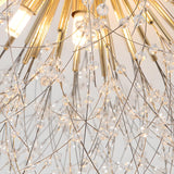 Starburst Crystal Semi-Flush Mount Light Living Room Image - 16
