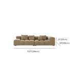 Stationary L-Shape Fabric Beige Large Recliner Sofa Image - 16