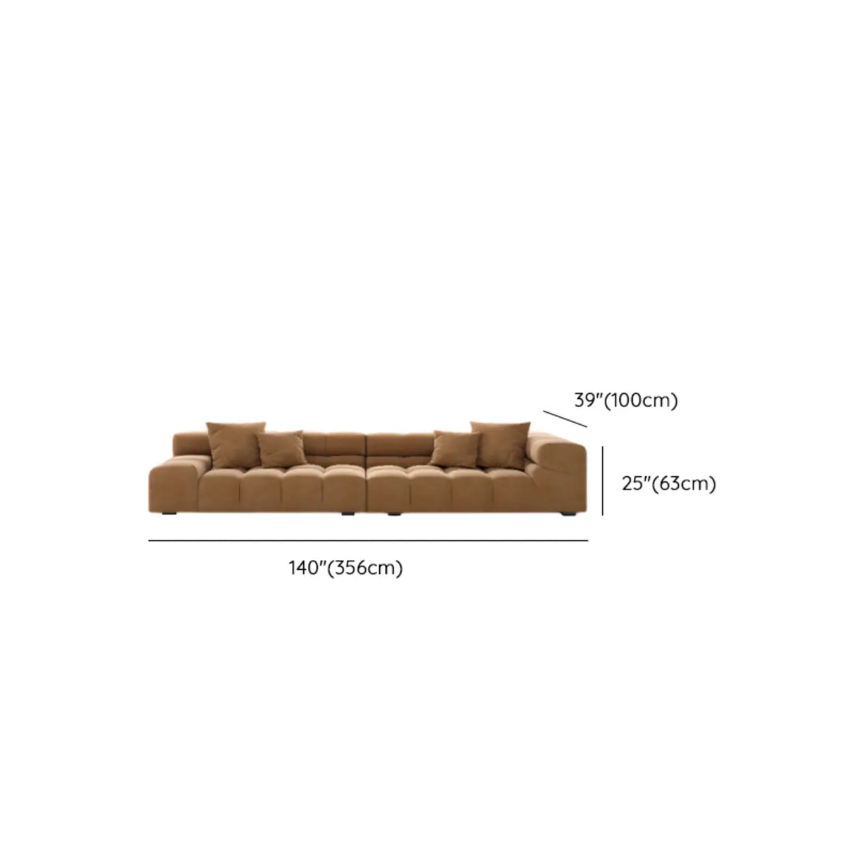 Stationary L-Shape Fabric Beige Large Recliner Sofa Image - 19