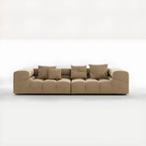 Stationary L-Shape Fabric Beige Large Recliner Sofa Image - 6