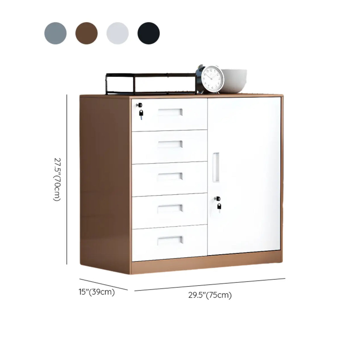 Steel Fire Resistant Storage Vertical Filing Cabinet 