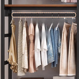 Steel Frame Closet Black Storage Drawer Hall Coat Rack Image - 13