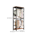 Steel Frame Closet Black Storage Drawer Hall Coat Rack #size