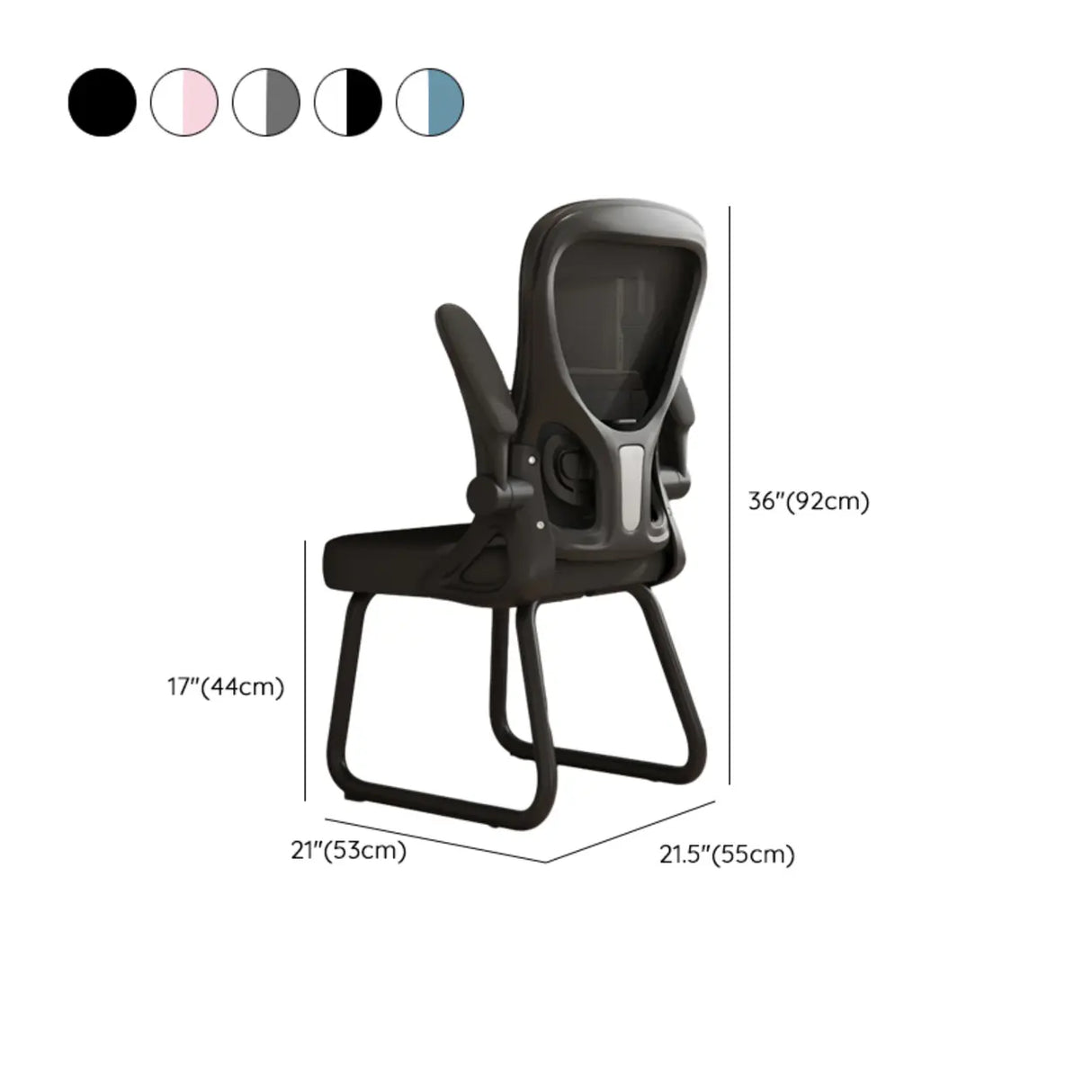 Steel Frame Grey Adjustable Ergonomic Mesh Back Office Chair 