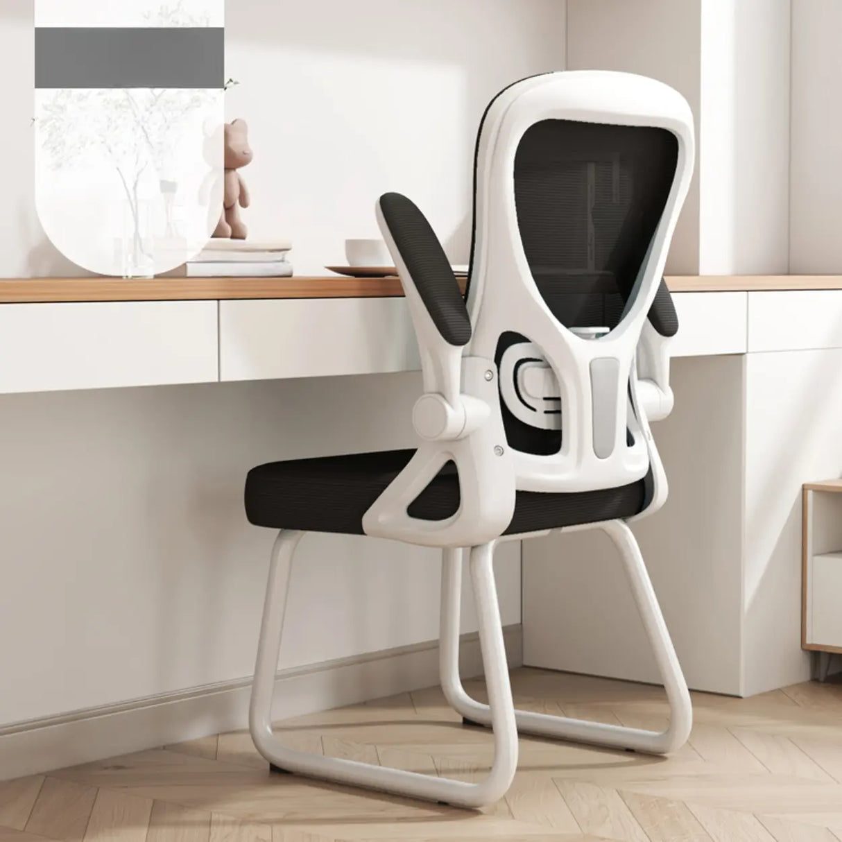 Steel Frame Grey Adjustable Ergonomic Mesh Back Office Chair Image - 5