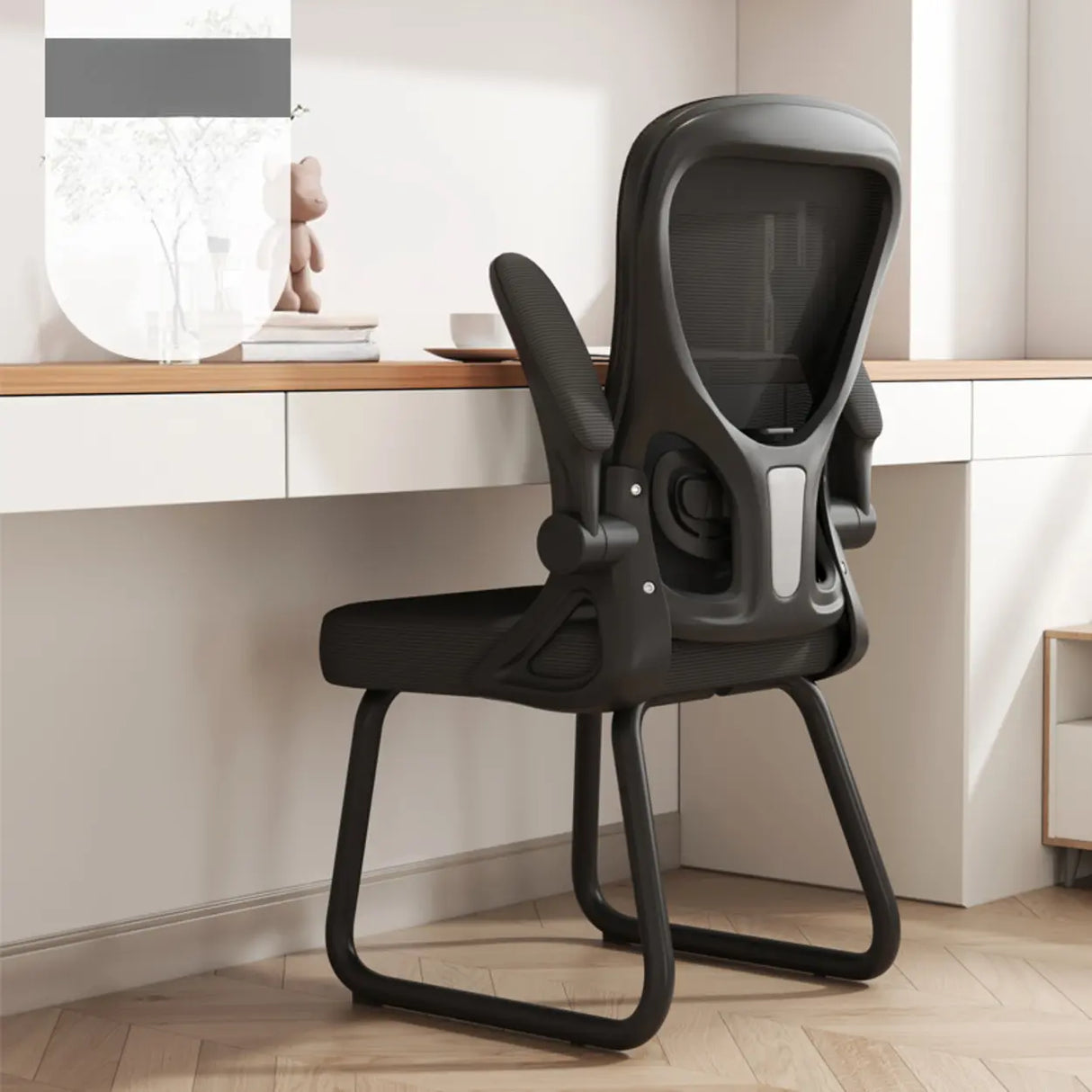 Steel Frame Grey Adjustable Ergonomic Mesh Back Office Chair Image - 9