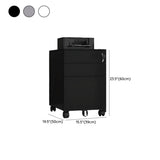 Steel Vertical Lockable Filing Cabinet with Wheels #size