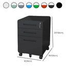 Steel Vertical Mobile Storage Filing Cabinet with Lock #size
