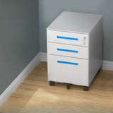 Steel Vertical Mobile Storage Filing Cabinet with Lock Image - 8