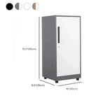 Steel Vertical White Filing Cabinet with Secure Storage #size