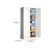 Steel White Rectangular Filing Cabinet with Lockable Shelves #size