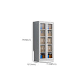 Steel White Vertical Shelves Filing Cabinet with Key Lock #size