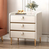 Stone Countertop Leather Kids Nightstand with Metal Leg Image - 7
