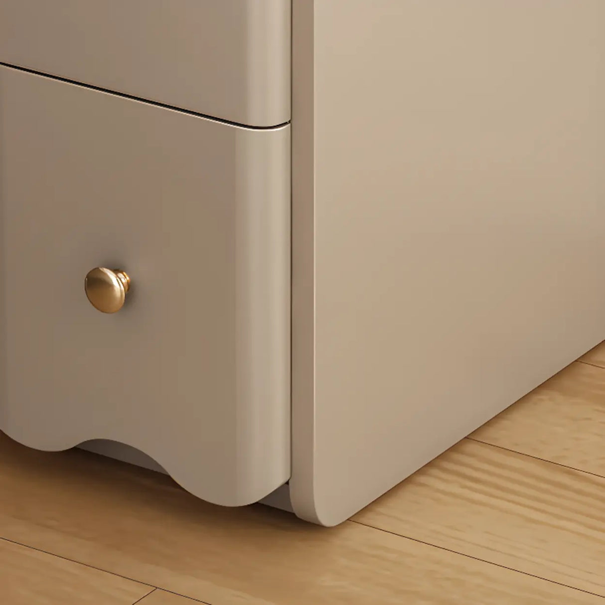 Stone Countertop Wood Drawers Narrow Kids Nightstand Image - 13
