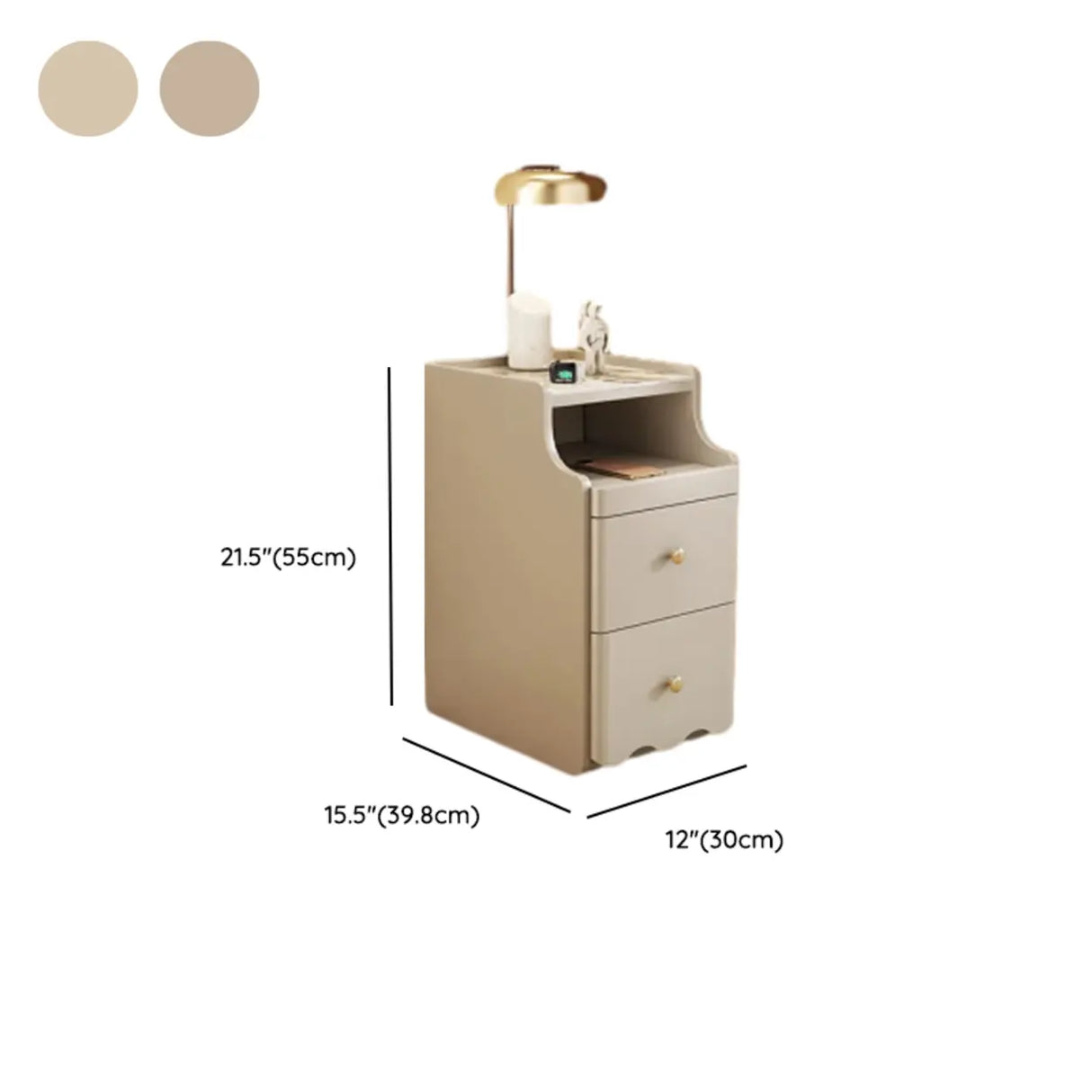 Stone Countertop Wood Drawers Narrow Kids Nightstand Image - 18