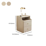 Stone Countertop Wood Drawers Narrow Kids Nightstand Image - 19