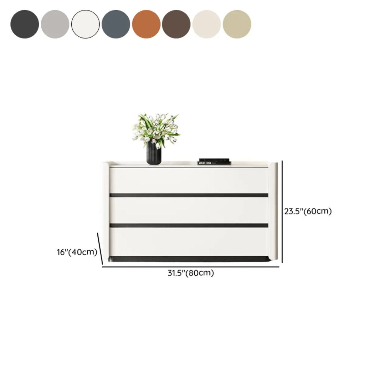 Stone Countertop Wood Frame Kids Nightstand with Drawer 