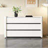 Stone Countertop Wood Frame Kids Nightstand with Drawer Image - 2