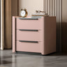 Stone Countertop Wood Nightstand with Three Drawers Image - 13