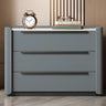 Stone Countertop Wood Nightstand with Three Drawers Image - 6