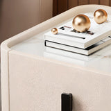 Stone Leather Short Height Kids Nightstand with 2-Drawer Image - 11
