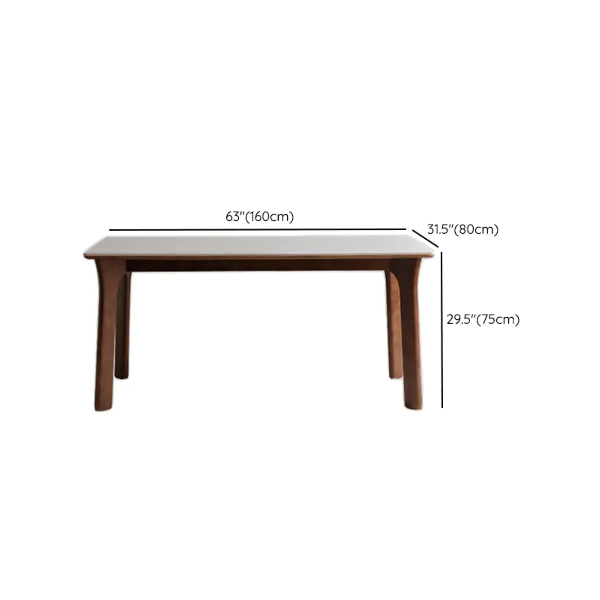 Stone Top Rectangle Wood Base Dining Set with Chairs Image - 16