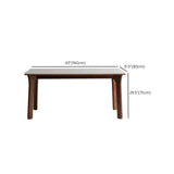 Stone Top Rectangle Wood Base Dining Set with Chairs Image - 16