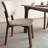 Stone Top Rectangle Wood Base Dining Set with Chairs Image - 9