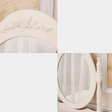 Stool Included Oval Mirror Storage Kids Vanity Set Image - 3