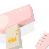 Stool Included Pink Vanity Table Set with Mirror and Storage Image - 11