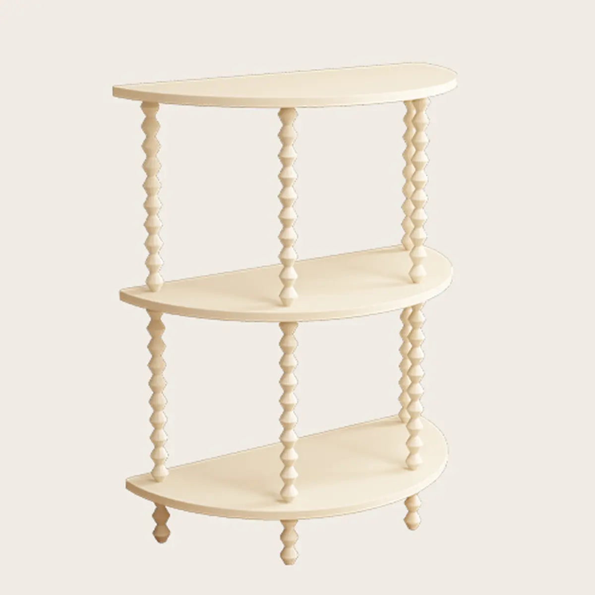 Storage Half Moon Wood Black Standard Console Table Image - 5