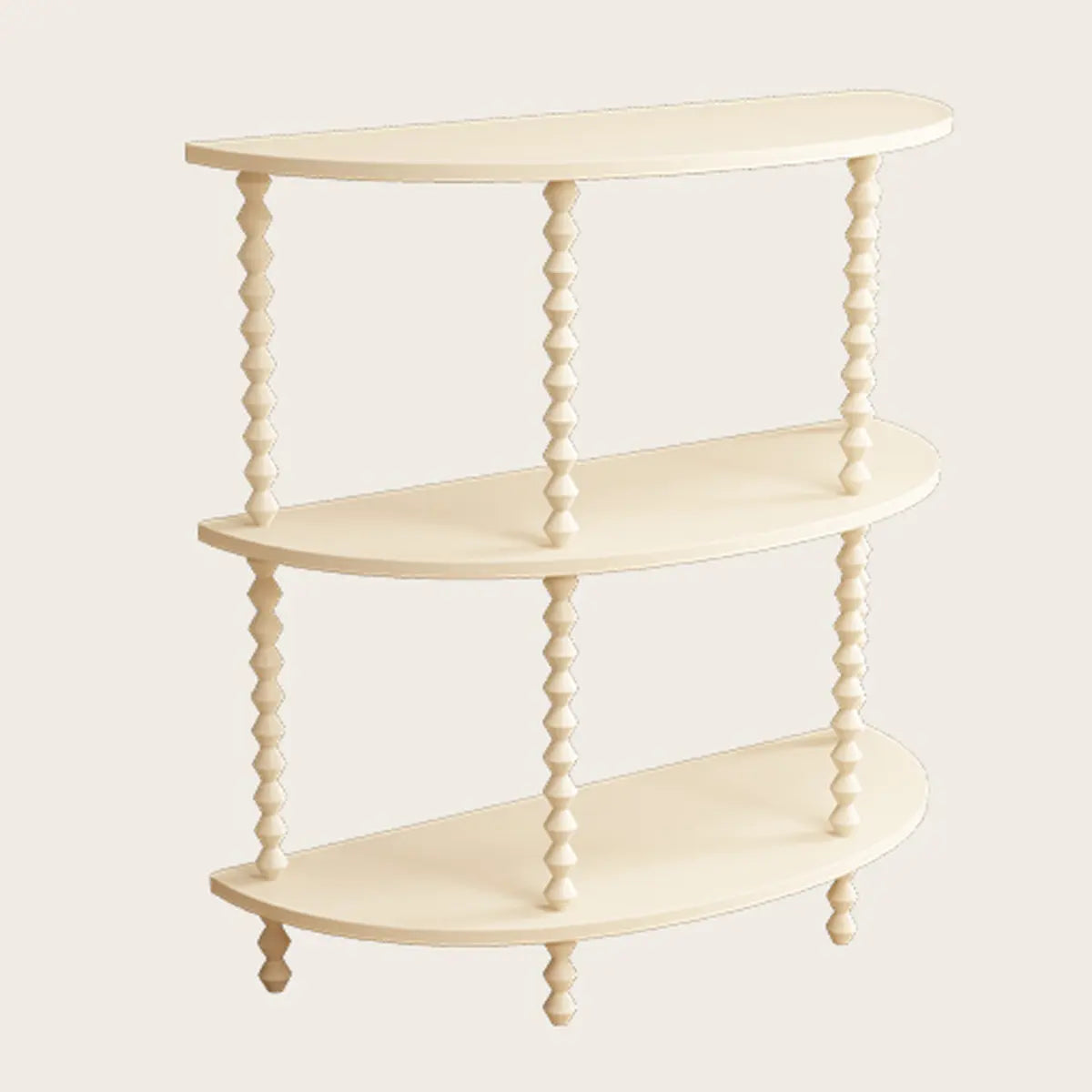 Storage Half Moon Wood Black Standard Console Table Image - 7