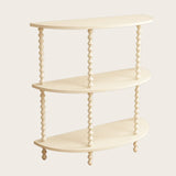 Storage Half Moon Wood Black Standard Console Table Image - 7