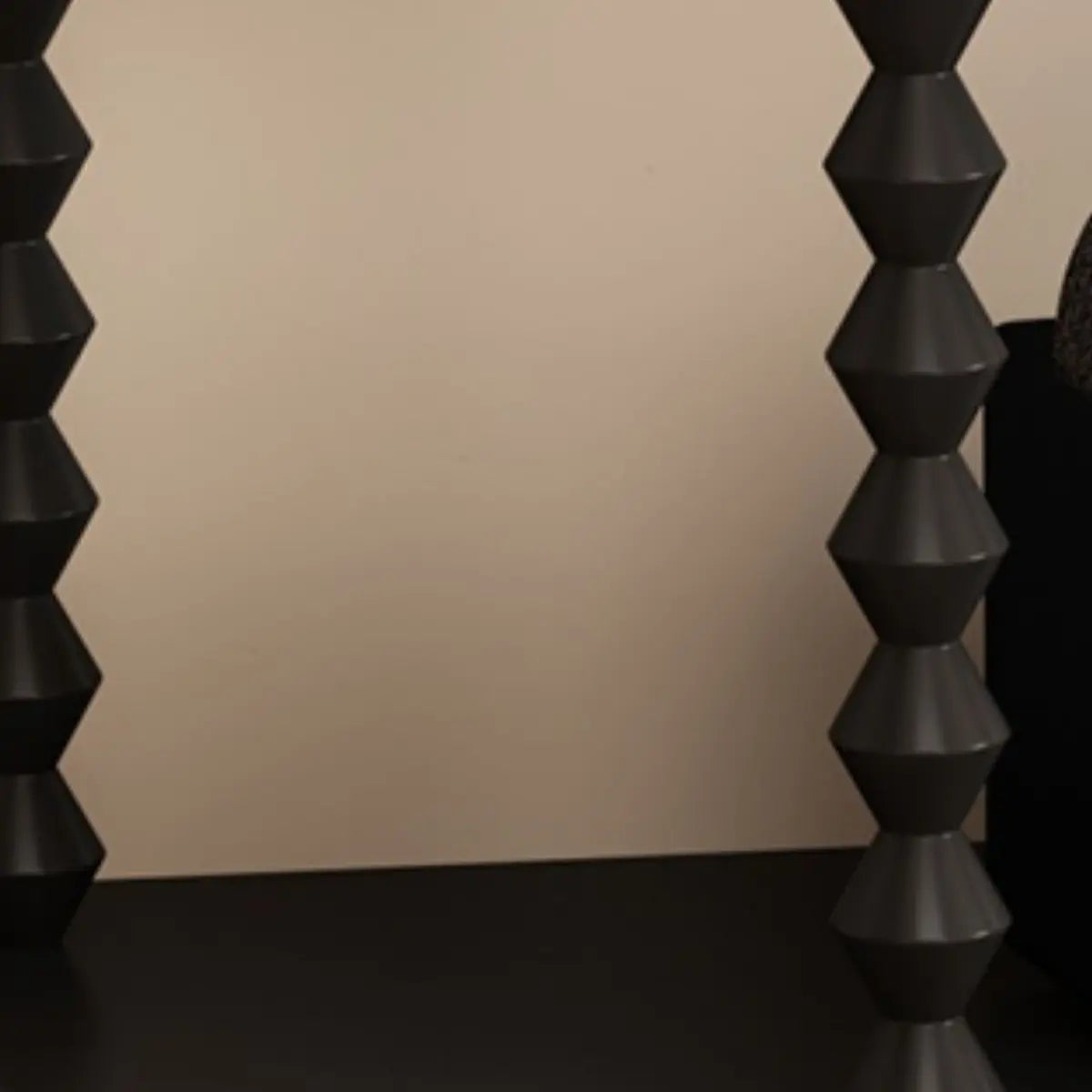 Storage Half Moon Wood Black Standard Console Table Image - 8