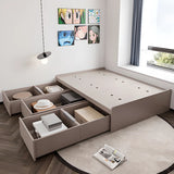 Storage Solid Wood Natural Queen Bed Frame with Drawers Image - 2