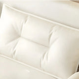 Storage White Foldable Loose Back Sleeper Sofa with Arms Image - 8