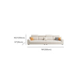 Straight Fabric Cream Pillow Back Storage Included Sectional Image - 16