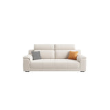 Straight Fabric Cream Pillow Back Storage Included Sectional Image - 2
