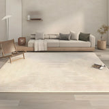 Stripe Rectangle Polyester Beige Living Room Area Rug Image - 7