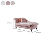 Striped Fabric Left-Arm Chaise with Nailhead Trim Image - 15