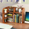 Stylish 3 Tiers Desktop Shelf Storage Bookshelf White Image - 19