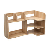 Stylish 3 Tiers Desktop Shelf Storage Bookshelf White Image - 9